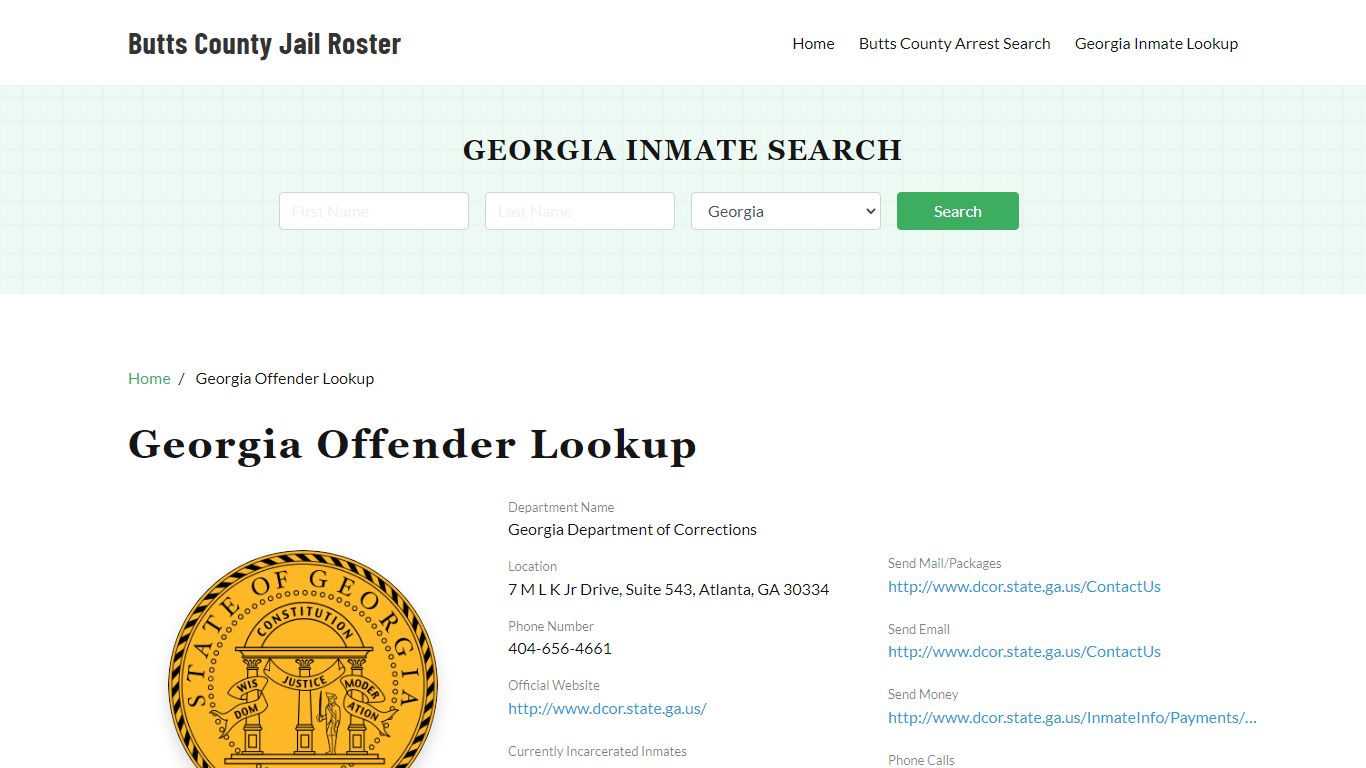 Georgia Inmate Search, Jail Rosters - Butts County Jail