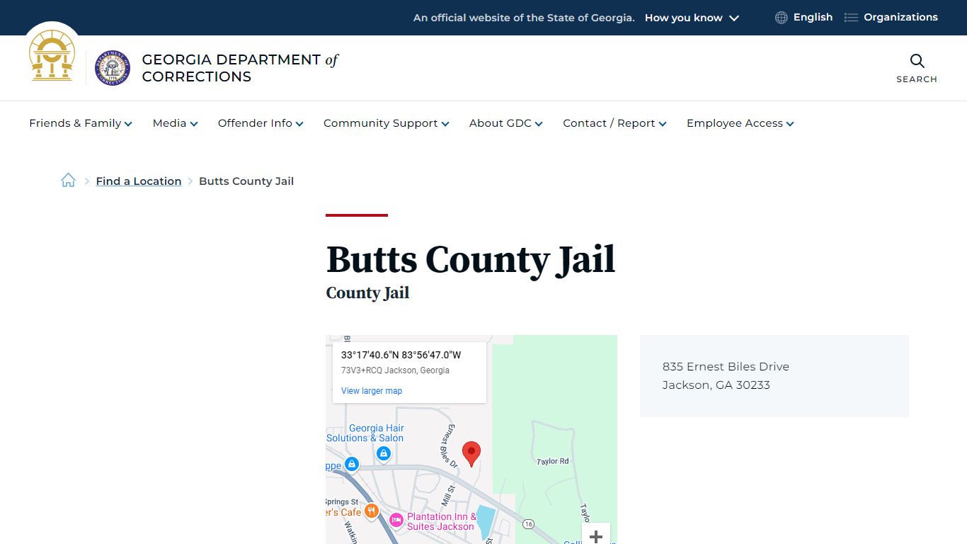 Butts County Jail - Georgia Department of Corrections